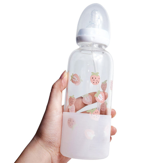 Adult Baby Bottle - Strawberry Garden