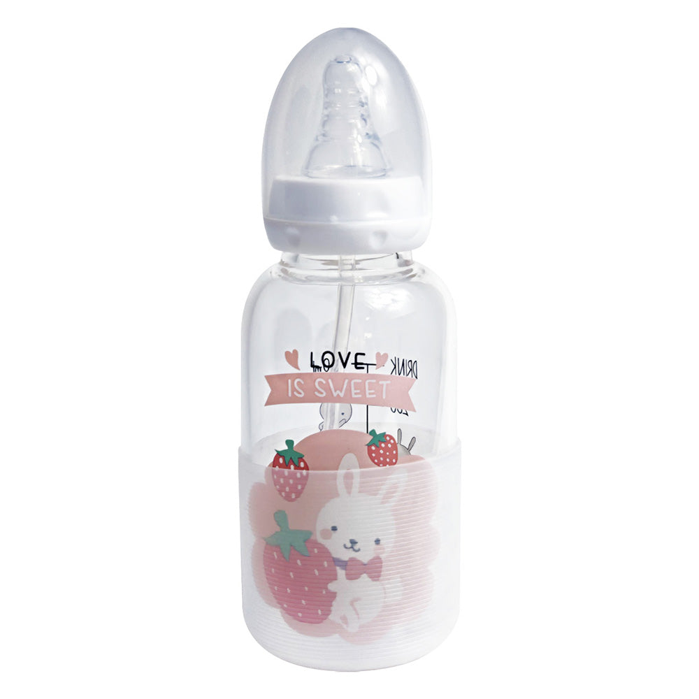 Adult Baby Bottle - Rabbit Holding Strawberry