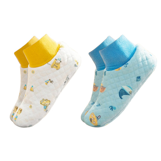 Adult Baby walking socks - set 2（Blue & Yellow）