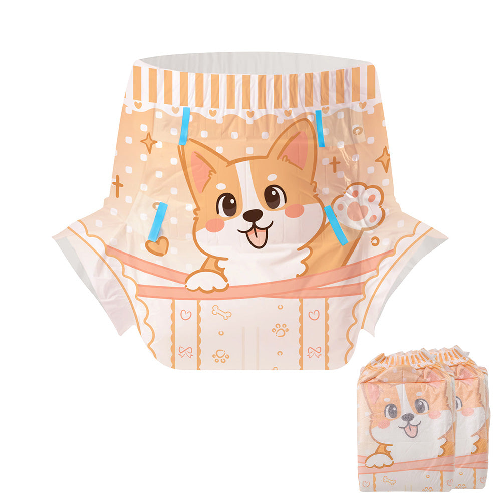 Give Me Five Corgi Adult Diaper-Cloth Back