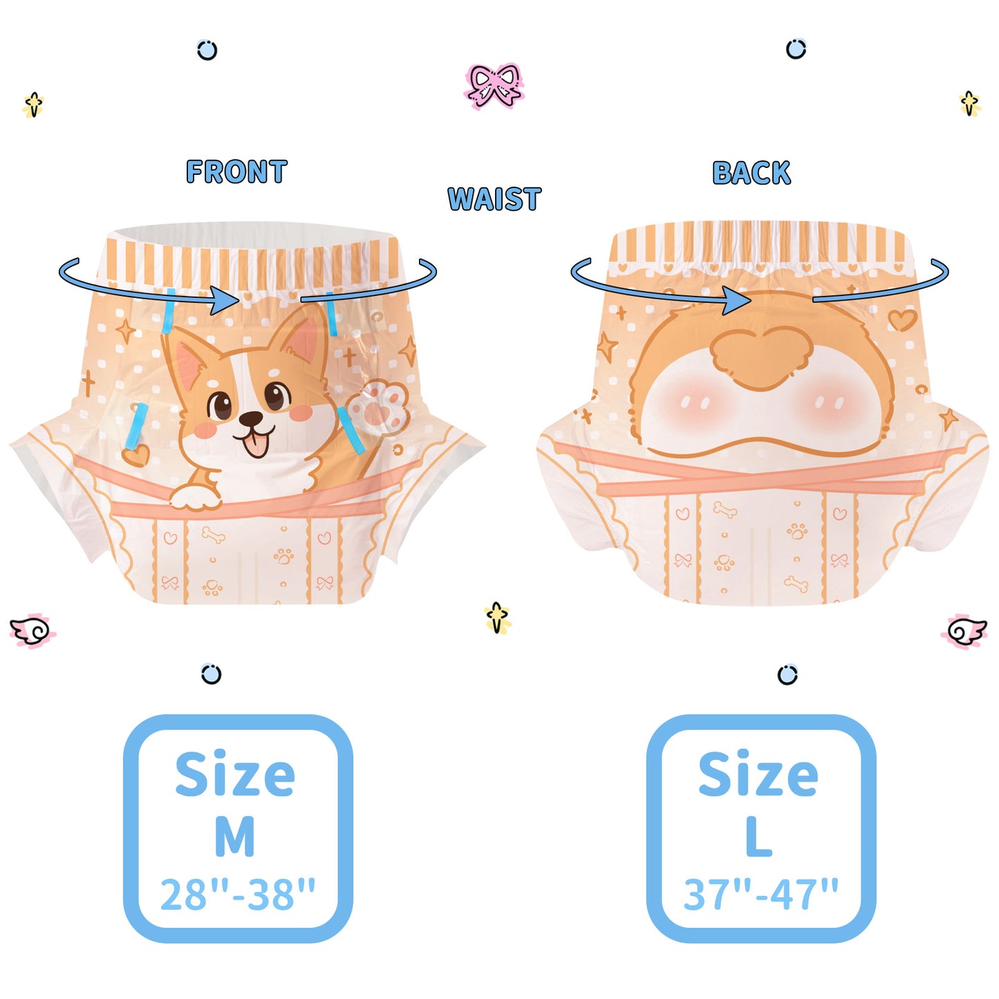 Give Me Five Adult Diaper-Cloth Back