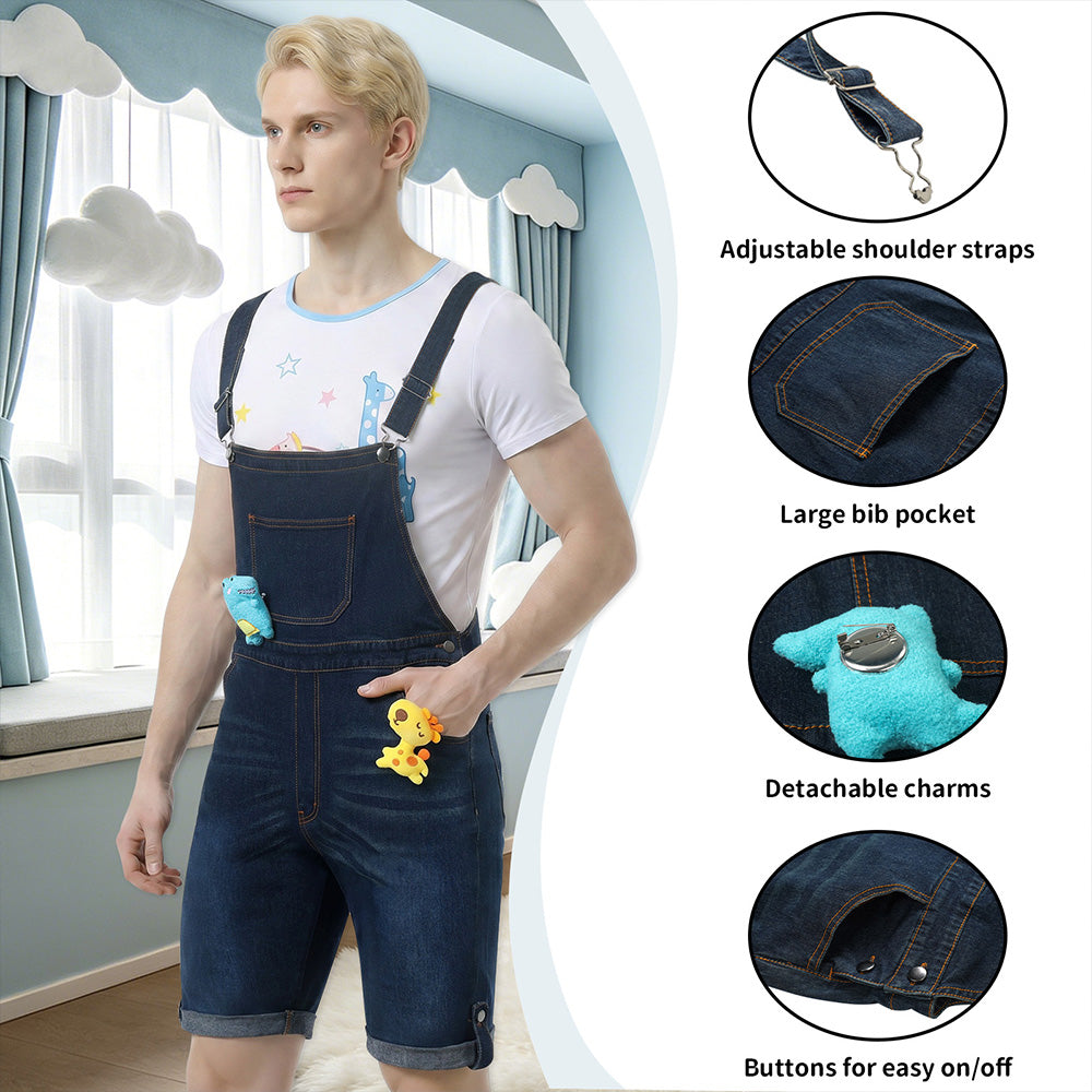 【Pre-sale】Doll's Denim Overalls-Dark blue