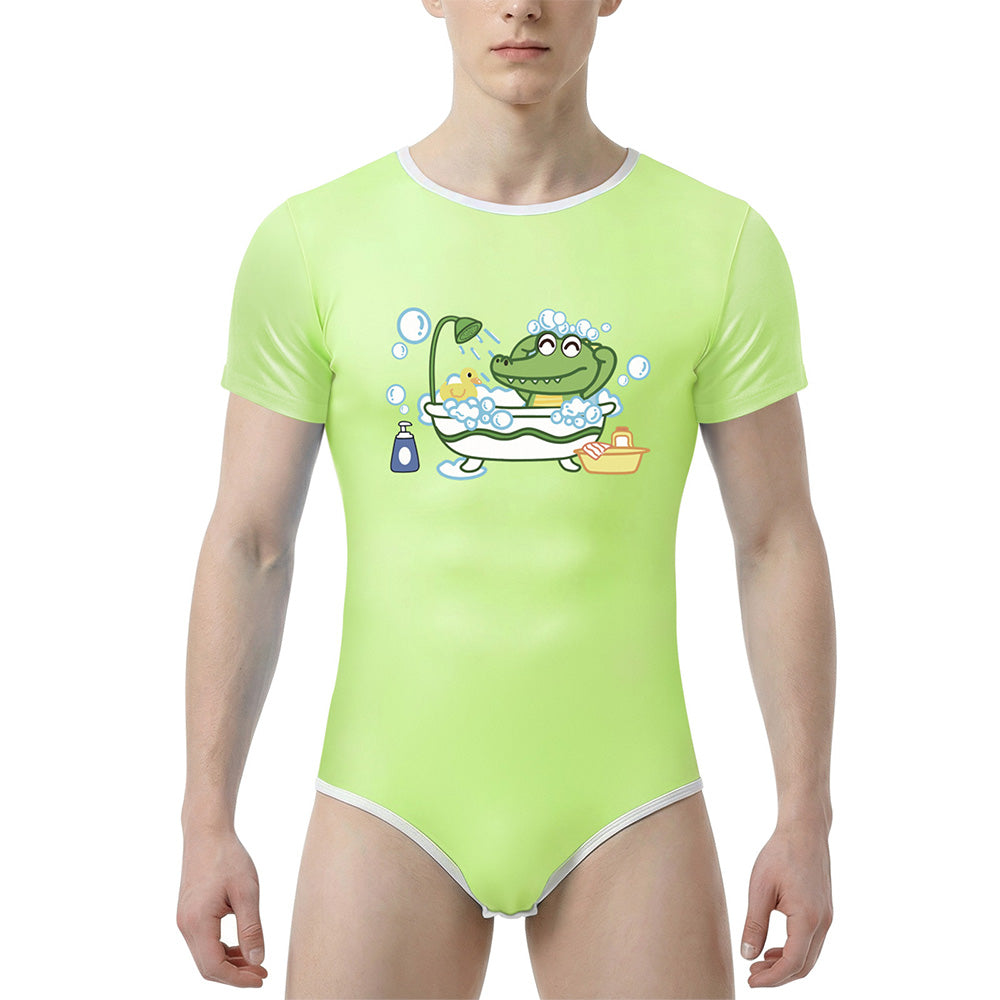 Bathing Baby Crocodile Onesie for man