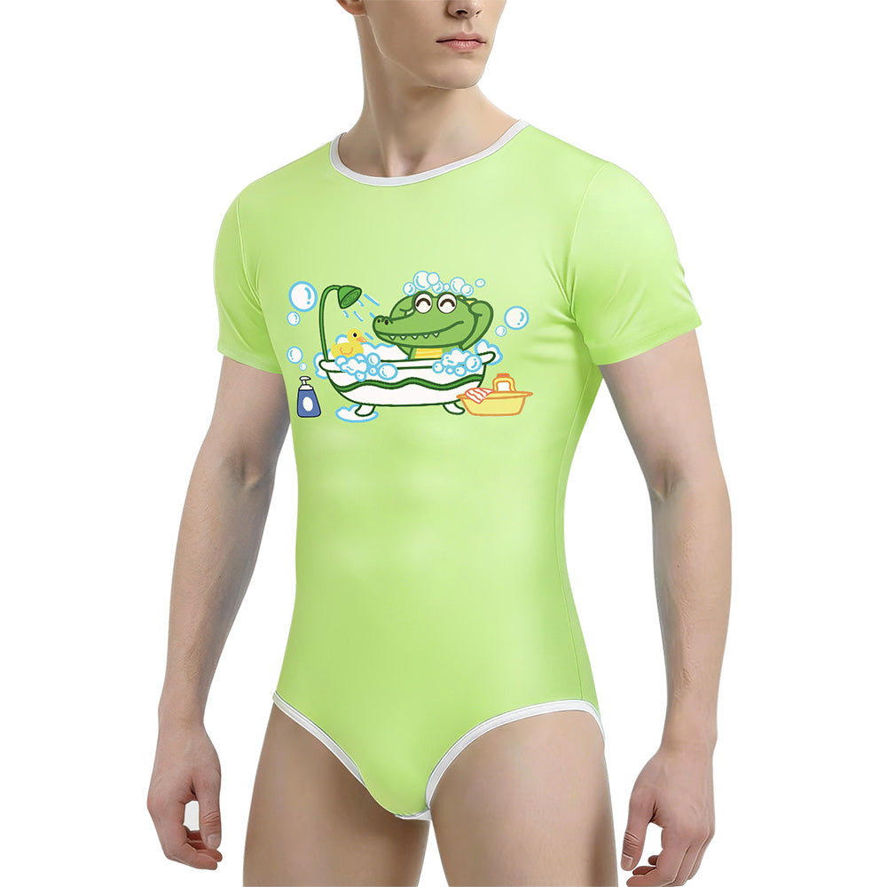 Bathing Baby Crocodile Onesie for man