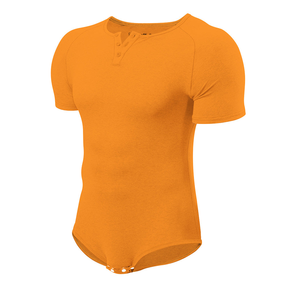 Basic slimming onesie for men-orange