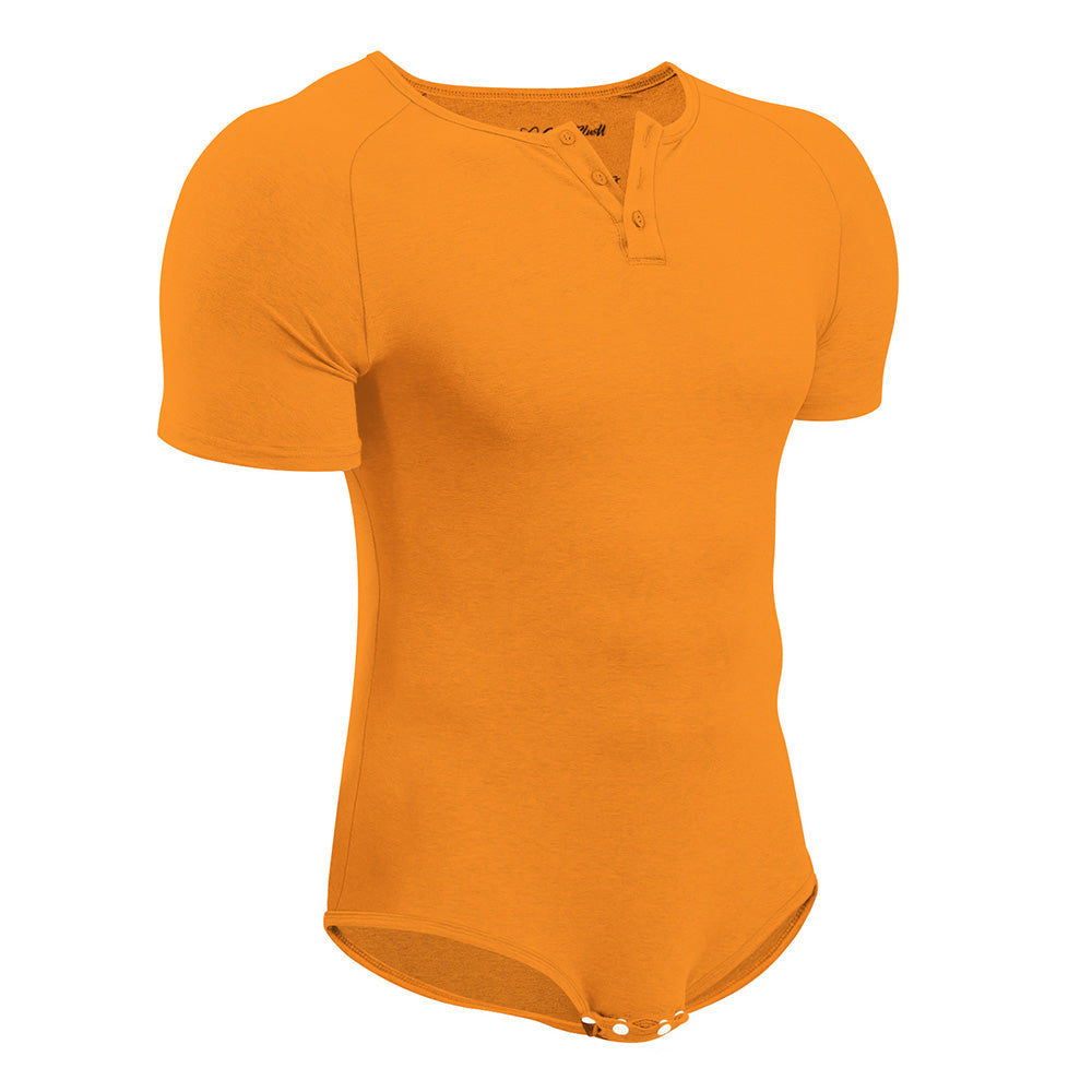 Basic slimming onesie for men-orange