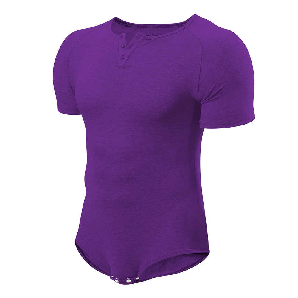 Basic slimming onesie for men-purple