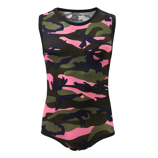 Camo Baby Onesie for Men - pink