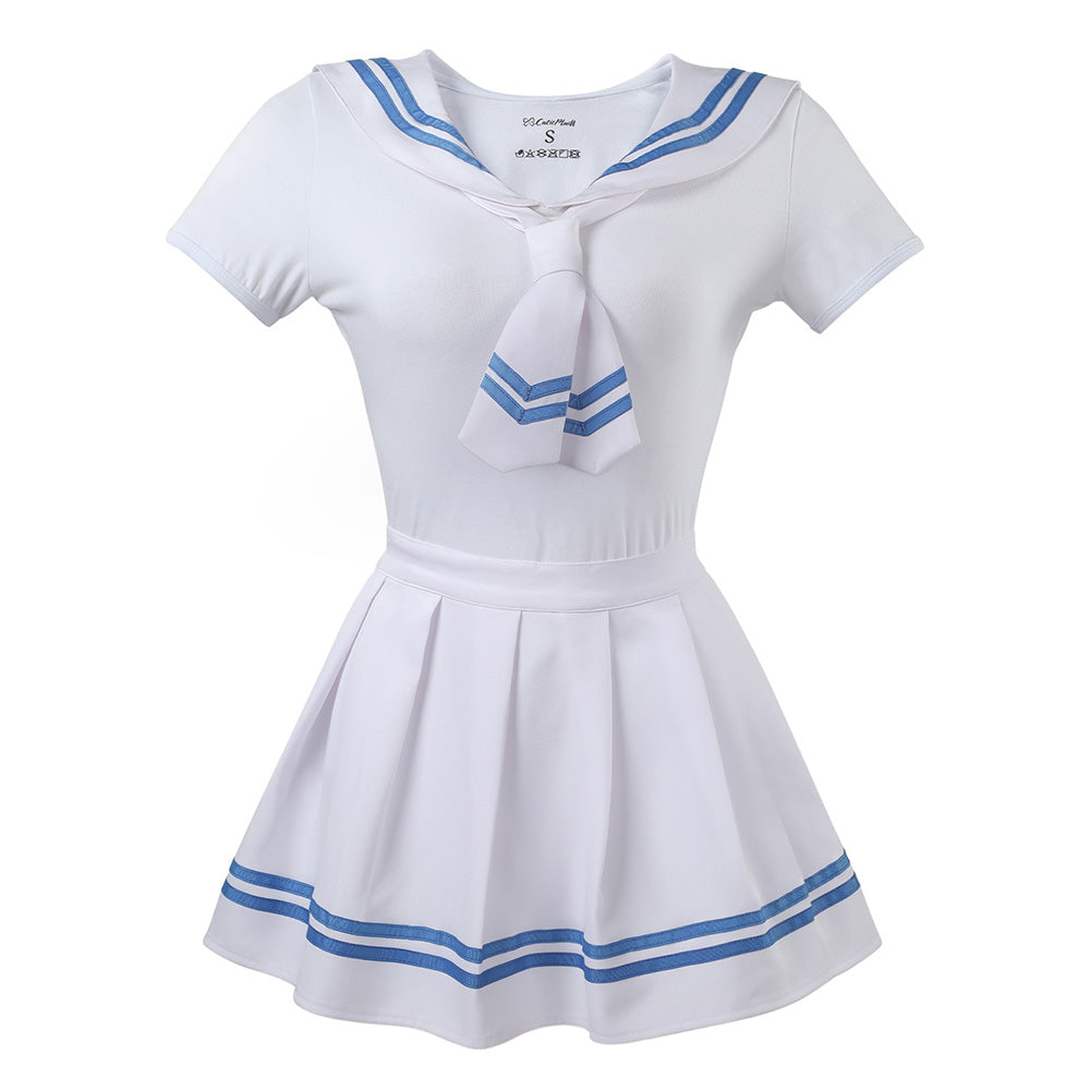 Magical Sailor Skirt Set-White Blue