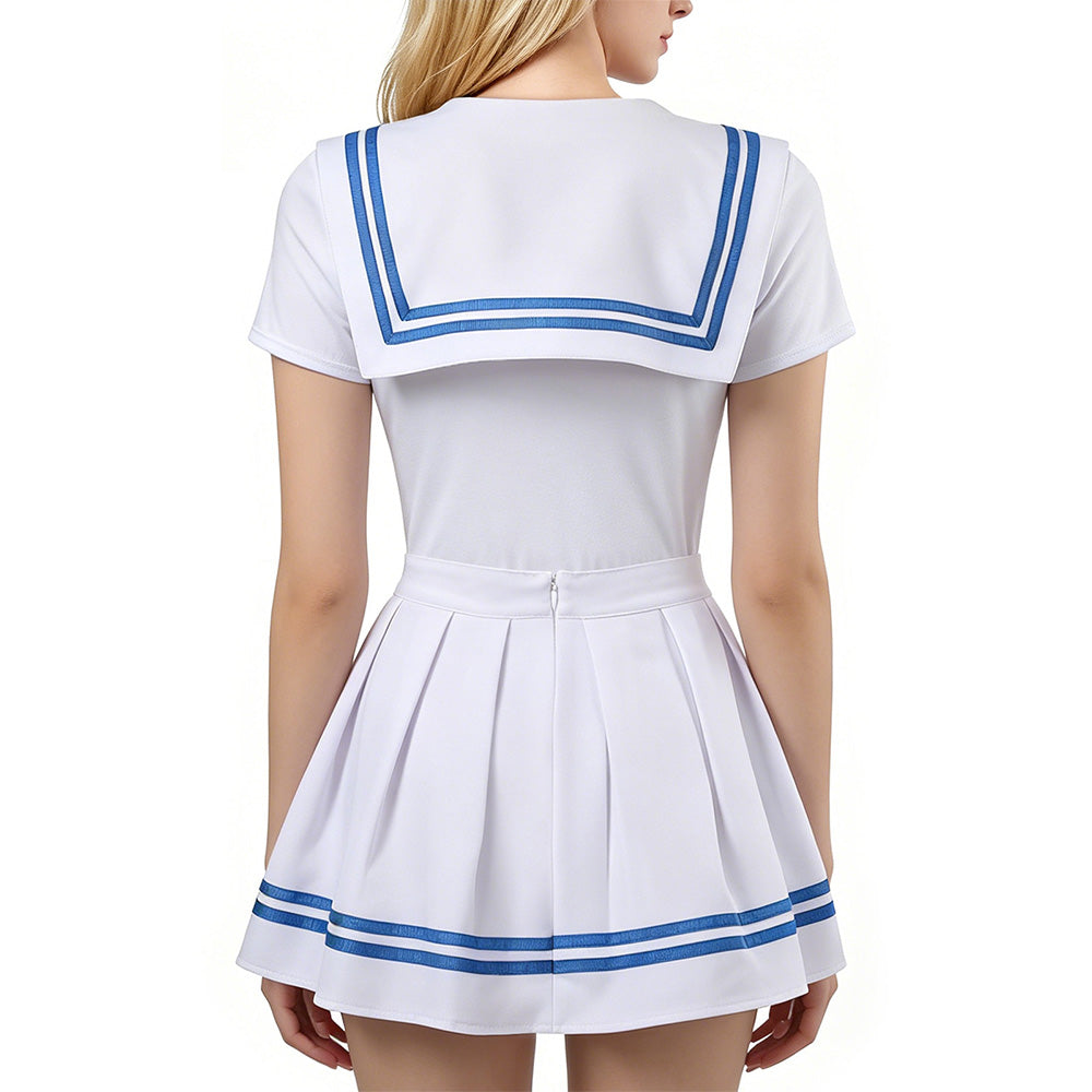 Magical Sailor Skirt Set-White Blue
