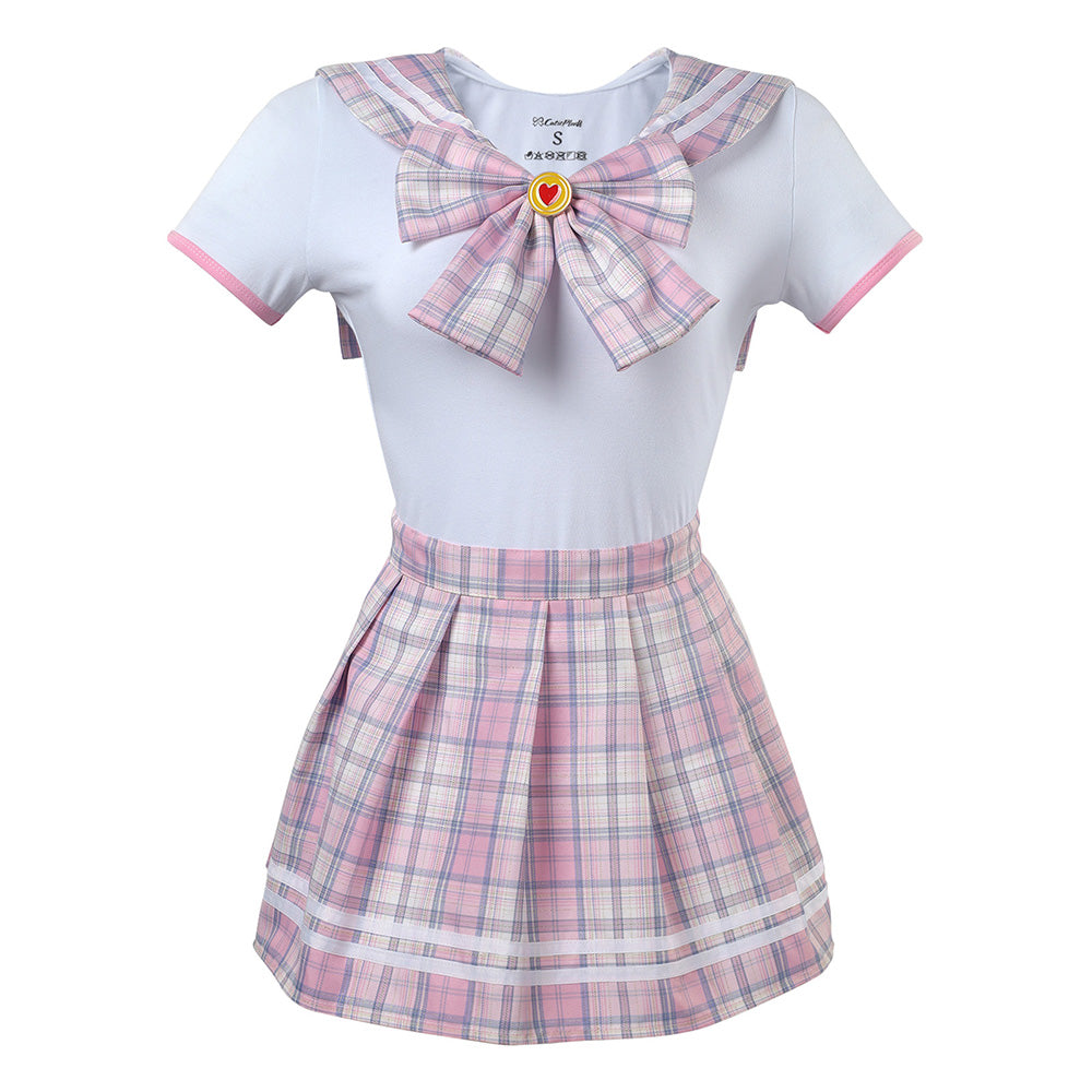Magical Sailor Skirt Set-White Pink
