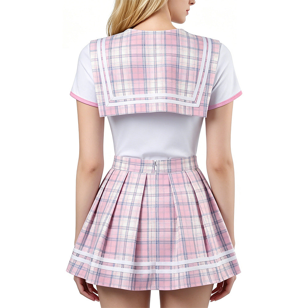 Magical Sailor Skirt Set-White Pink