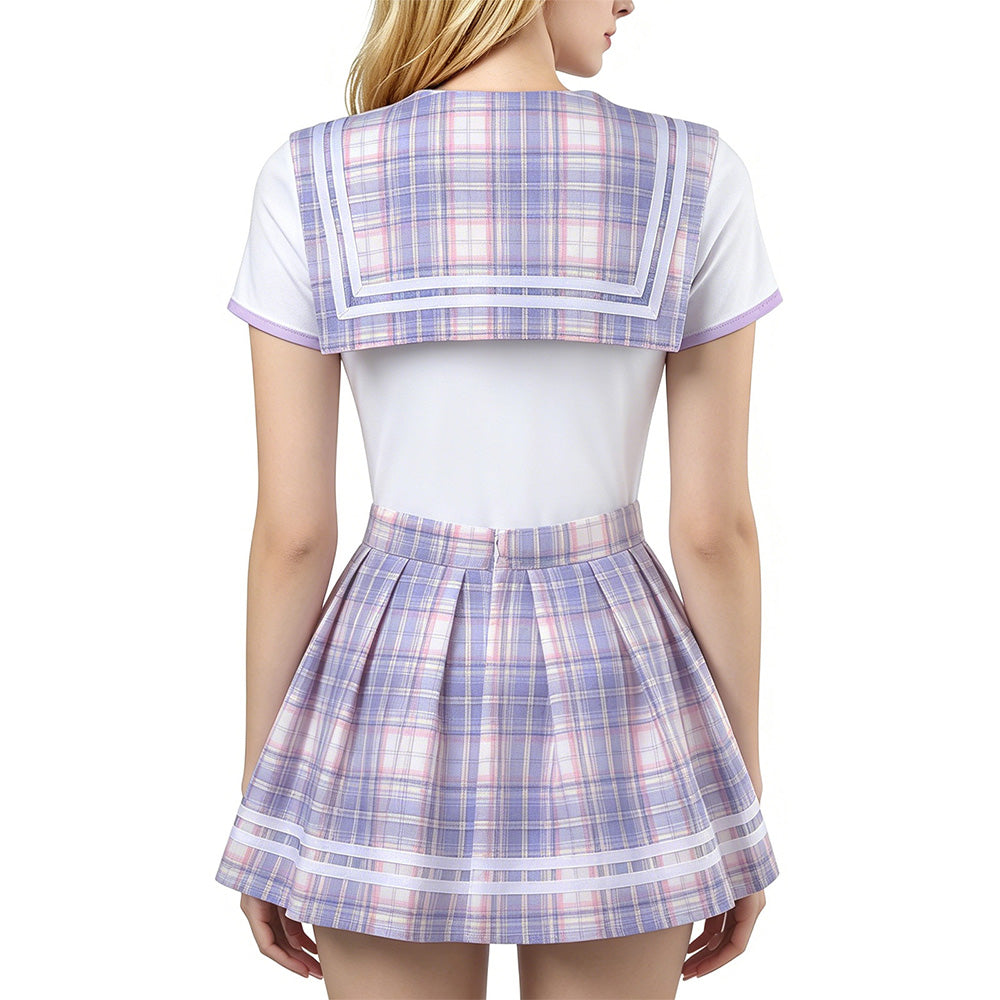 Magical Sailor Skirt Set-White Purple