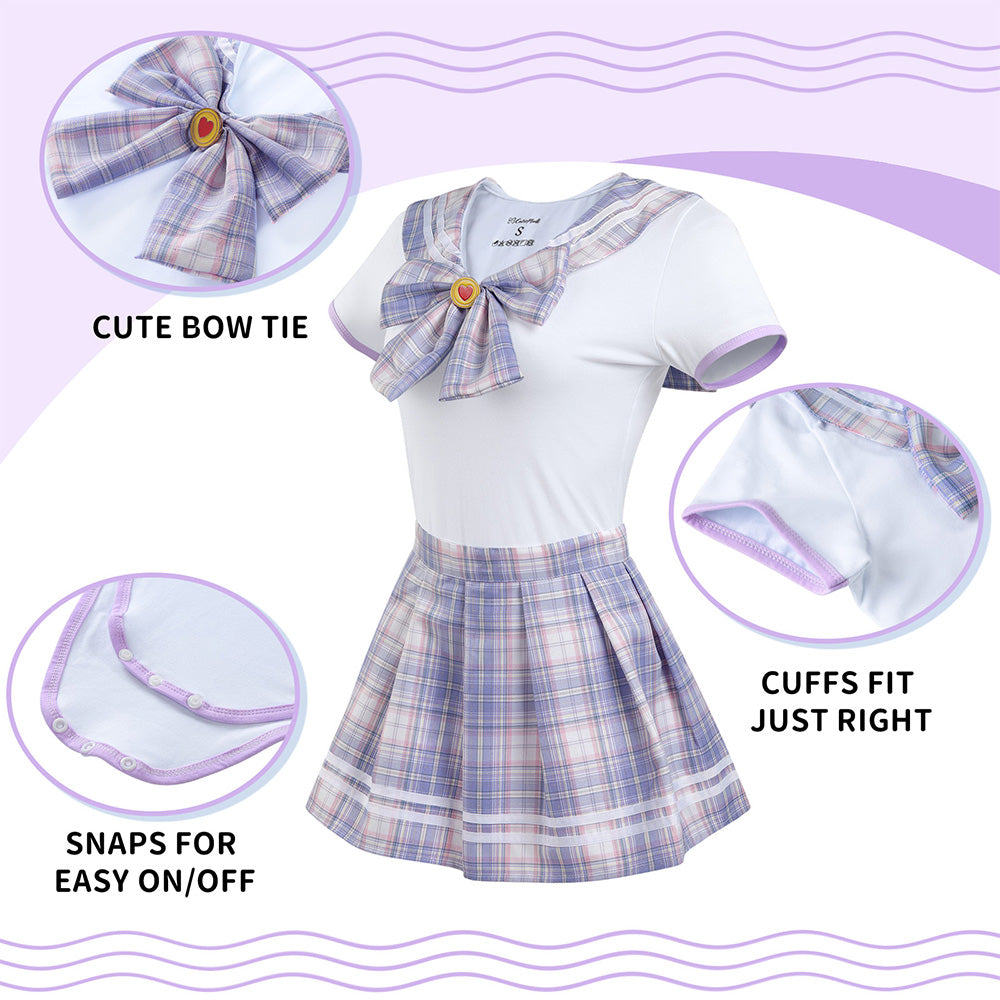 Magical Sailor Skirt Set-White Purple