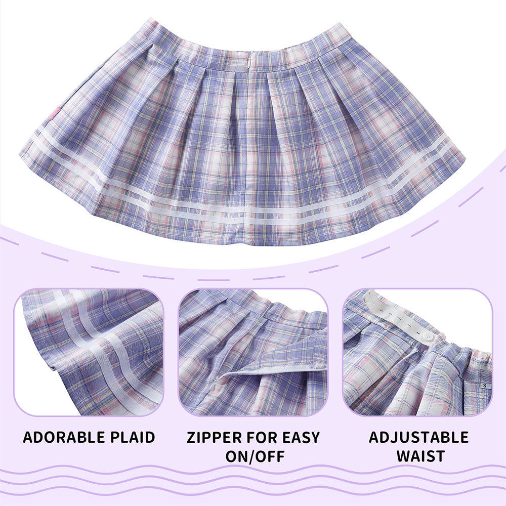 Magical Sailor Skirt Set-White Purple
