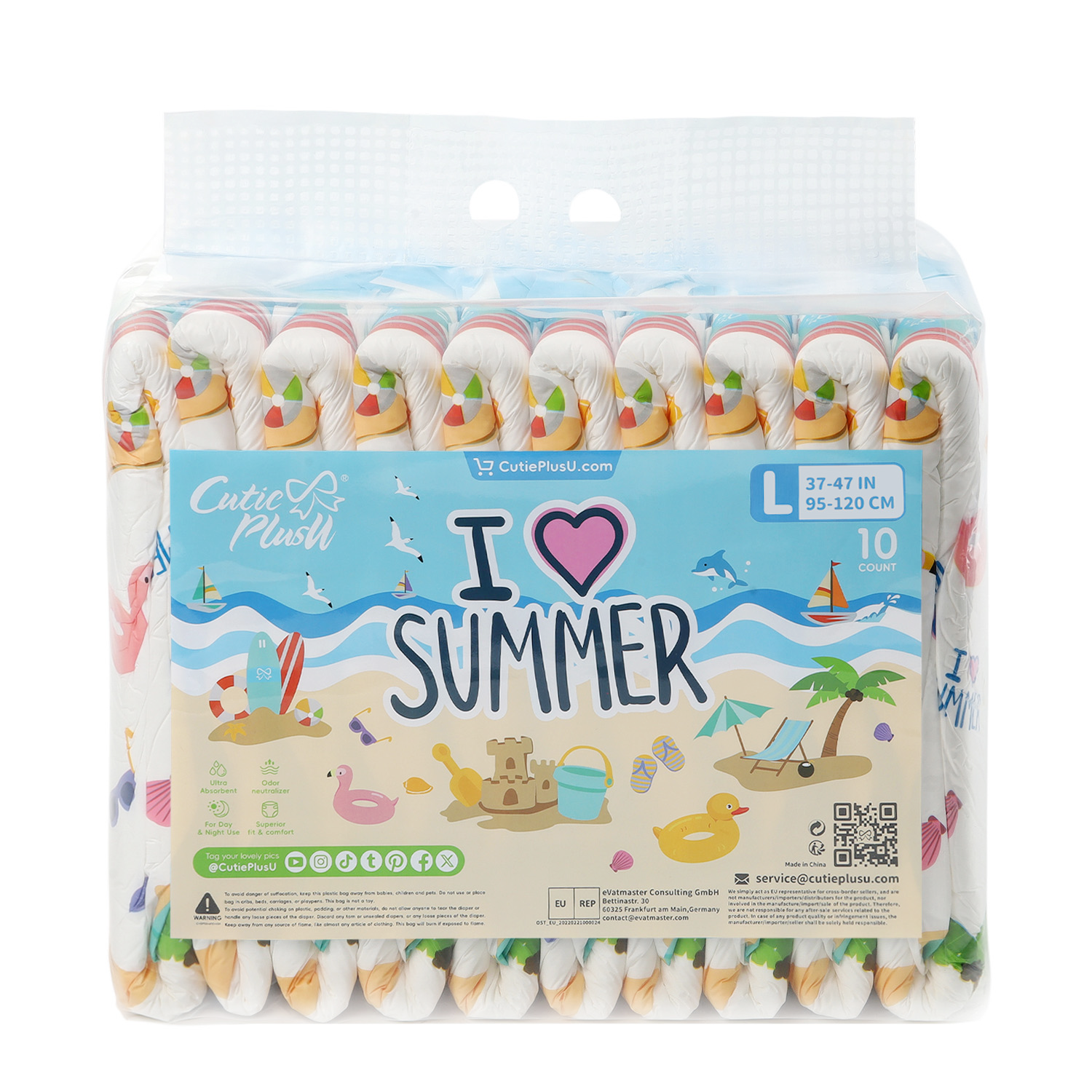 I Love Summer Adult Diaper – CutiePlusU I Love Summer Adult Diaper – CutiePlusU