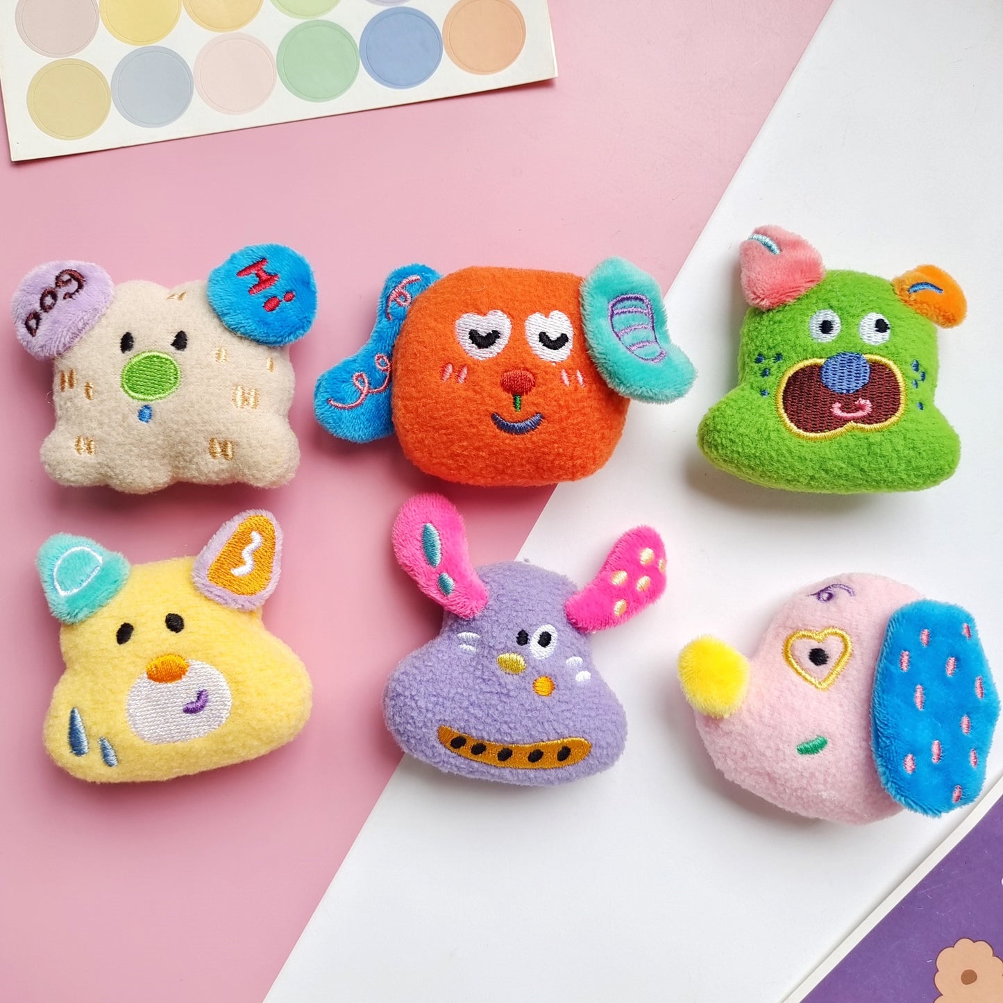 Happy Puppy Brooch-6Pcs