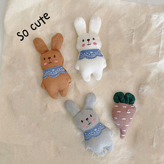 Rabbits love carrots Brooch-4Pcs