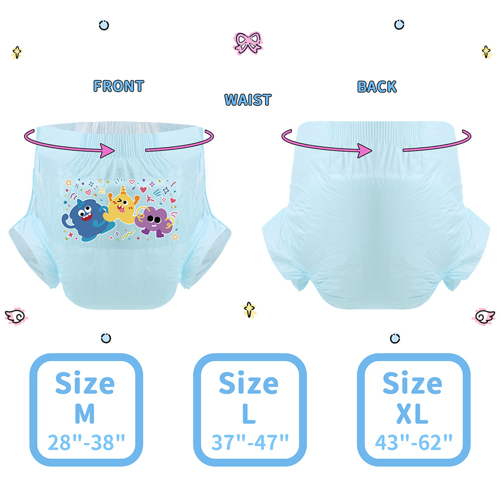 Three Monsters-Adult Diaper-3 Pcs