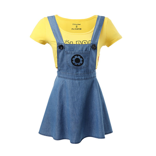 Despicable Me - Minions Crop Top Overall Set-Blue