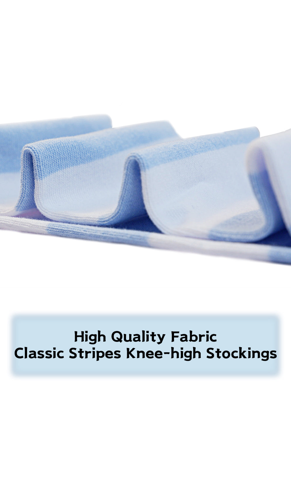 Cotton Striped Knee High Socks 2 Pack-Lollipop